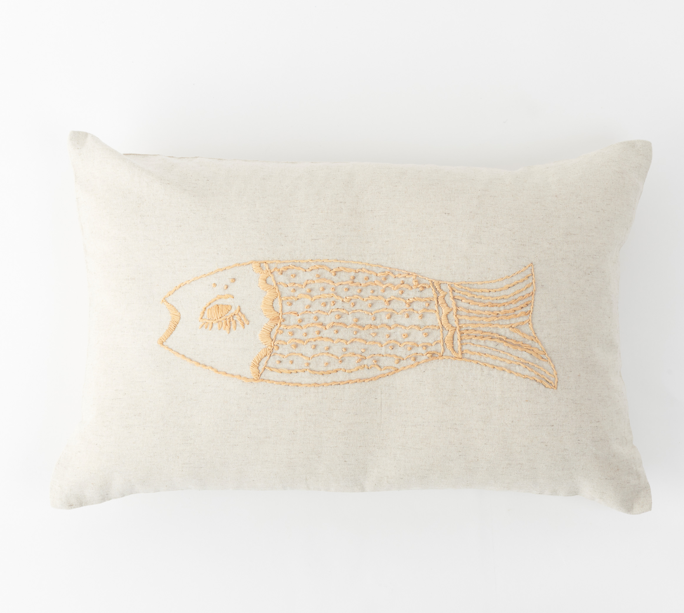 Natural Fish Pillow 16 X 26 Soukra   TT FISH N 0478 H 